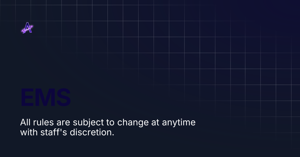 EMS | Astro Roleplay Rulebook